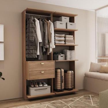 Imagem de Closet Modulado 2 Gavetas Alasca Freijó Carraro