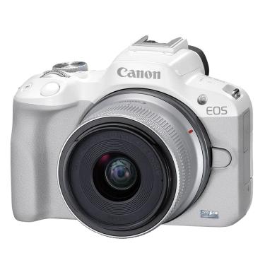 Imagem de Câmera Canon EOS R50 Branca com Lente RF-S 18-45mm