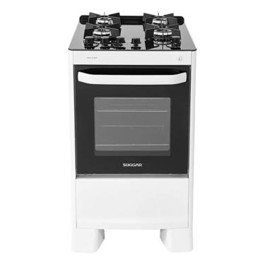 Imagem de Fogão De Piso Max Glass 4 Bocas Bivolt Fgvmg410br Suggar Branco