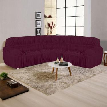 Imagem de Capa Sofá De Canto 6 Lugares Malha Decoração Promoção - Florenza Enxov