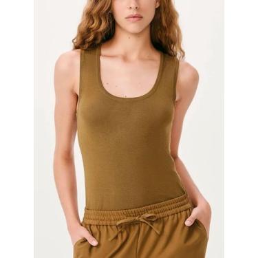 Imagem de Regata Slim Hering K5AG Feminina Decote U Tricô Viscose T. P/XG, M, 7q