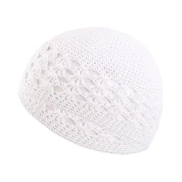 Imagem de Gorro Kufi De Algodão Sólido Para Mulheres E Homens, Toucas Islâmicas 