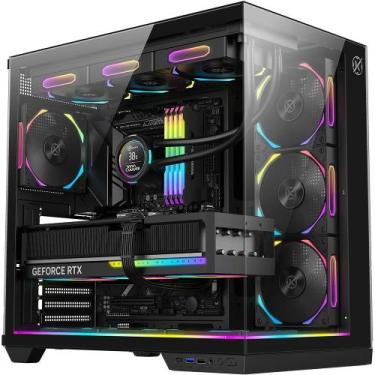 Imagem de Gabinete Kalkan Skye RGB Preto Aquário KLK00042