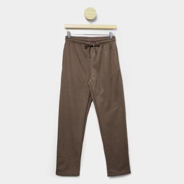 Imagem de Calça Moletom Infantil Broken Rules Casual Menino, Marrom claro, 14A