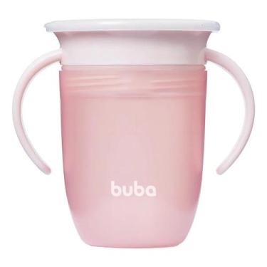 Imagem de Buba, Copo Treinamento 360º Antivazamento Infanti Com Alça Rosa Liso