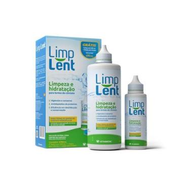 Imagem de Kit limp lent solução para lentes de contato - 350ml + 120ml + estojo 