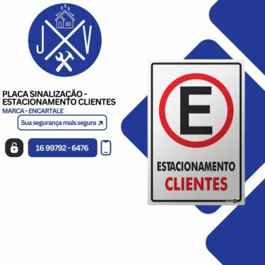 Imagem de Placa Sinalização Segurança - Estacionamento Clientes - EncartAle