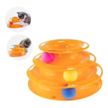 Imagem de Brinquedo Interativo Gato Corre-corre Torre de Bolinhas Pet - Western