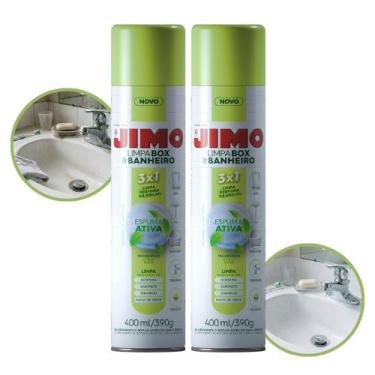 Imagem de Kit 2 Jimo Limpa Box Banheiro Spray 400ml Fragrância Citrus Suave