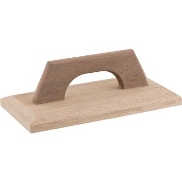 Imagem de Desempenadeira de Madeira Vonder para Aplicar e Nivelar Argamassa de Revestimentos com Cabo Fechado 140MM X 260MM