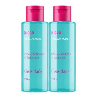 Imagem de Kit 2 Loção Tônica Facial Antioleosidade Antiacne 150ml Ricca