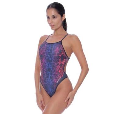 Imagem de Maiô Speedo Cross Slim Recorte, Azm, Vrm, G