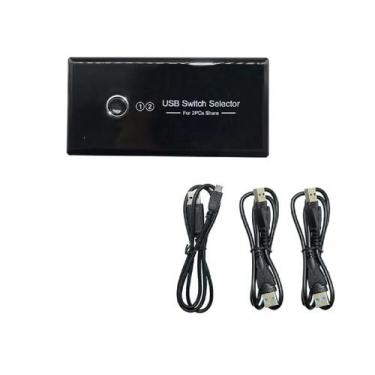 Imagem de Hub Kvm Switch Usb 4 Portas Seletor Para 2 Computadores - GENERICA