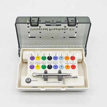 Imagem de Chave de fenda universal para implante dental, 10 a 70 ncm, kit de ferramentas de restauração universal para reparo de torque, chave de fenda 16 peças