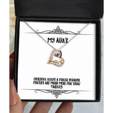 Imagem de SpreadPassion Presentes legais para tia, todo mundo precisa de um Funtie Because Funties are Much More Fun Than Parents, colar épico de Natal para dançar