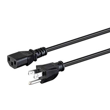Imagem de Monoprice Cabo de alimentação – 2 metros – Preto | NEMA 5-15P para IEC-320-C13, 18AWG, 10A, Svt, 125V