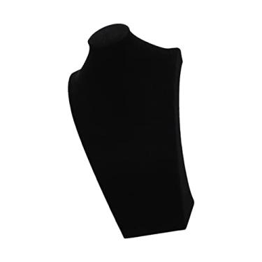 Imagem de de Jóias Busto Suporte de Busto Elegante Organizador Pingente Corrente de Jóias Busto Suporte Expositor para Showroom Fair Dresser, 34cm Preto