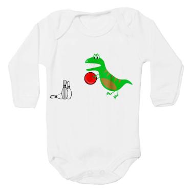Imagem de Body Manga Longa Dinossauro Rex Dino Boliche