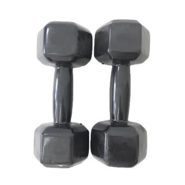 Imagem de Par De Halter Dumbell Sextavado Revestido Ahead 8 Kg Preto