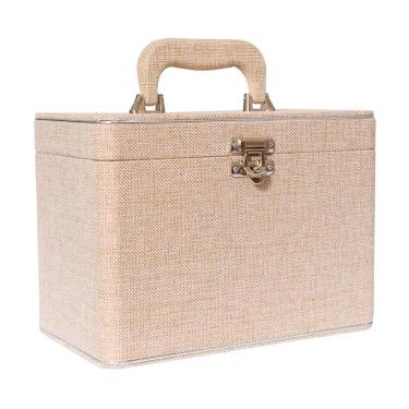 Imagem de Maleta para 600 Fotos - 6 Álbuns fotográficos 10x15 JUTA BEGE Adulto Baú Box Luxo