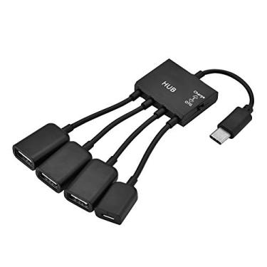 Imagem de USB C Hub, 4 em 1 USB 3.1 Tipo-C Macho para USB 2.0 Fêmea 3 Portas USB Hub OTG Função c/ Porta de Carregamento USB-C 480Mbps para WhMonth} XP/2003/Vista/2008/7/8/10 32/64bit, Mac OS