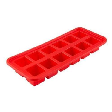 Imagem de Forma De Gelo De Silicone Vermelho Para Drinks Hercules 26X11cm