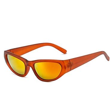 Imagem de Óculos de sol sem aro feminino uma peça óculos de sol esportivos para homens moda colorida vintage óculos sem moldura tons de espelho, 20898 marrom vermelho, com uma chave de fenda