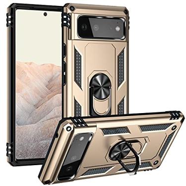 Imagem de YUNCHAO Caixa de telefone Para Google Pixel 6 TPU à prova de choque + PC Protetive Case com suporte rotativo de 360 ​​graus capa para celular