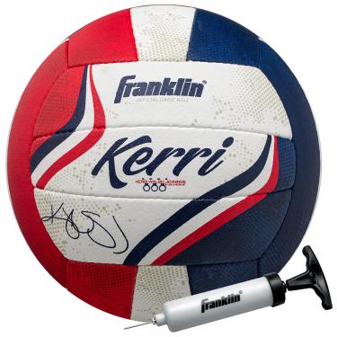 Imagem de Franklin Sports Voleibol de praia oficial Kerri Walsh - Voleibol de praia com cores dos EUA - Tamanho oficial + Peso - Voleibol autêntico - Bomba + Agulha