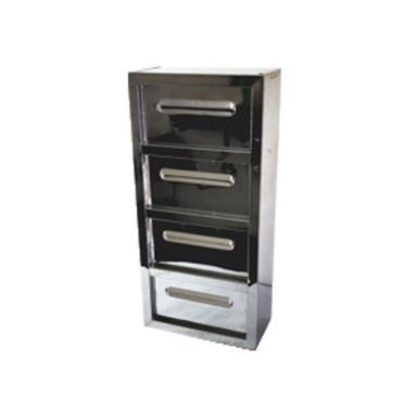 Imagem de Caixa Correio Condomínio Detrás Chapa Inox E Chave 4 Módulo