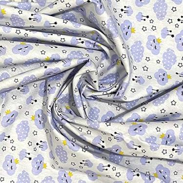 Imagem de Tecido Tricoline Nuvem Azul -1,50m de Largura