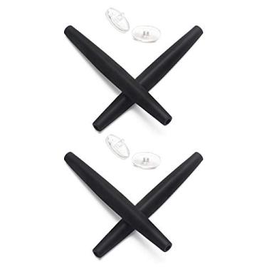 Imagem de Mryok 2 pares de meias de substituição para óculos Oakley Crosshair 1.0 – preto e preto