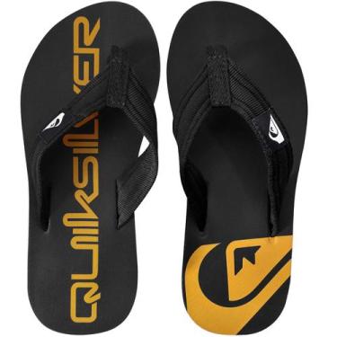 Imagem de Chinelo Quiksilver Layback Sig Preto E Amarelo