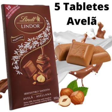 Imagem de Chocolates Lindt Lindor Swiss Milk Avelã 100G - 5 Unidades