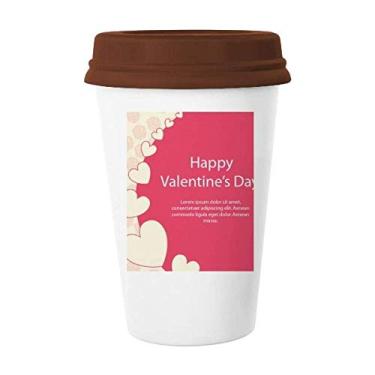 Imagem de Caneca branca rosa para o Dia dos Namorados Copo de cerâmica Copo de café