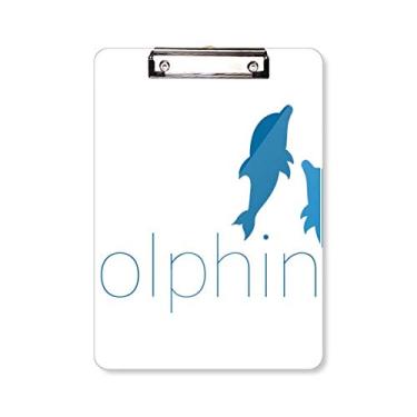 Imagem de Placa de apoio para prancheta Blue Ocean Docile com dois golfinhos A4