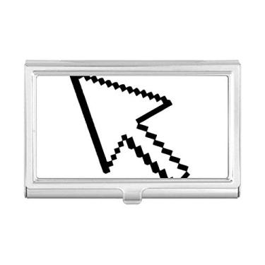 Imagem de Porta-cartões de visita com seta para mouse de computador, caixa de bolso