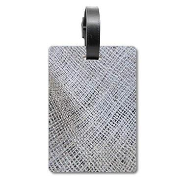 Imagem de Tecido linho, cinza, abstrato, bolsa, etiqueta cartão de bagagem, etiqueta para pendurar