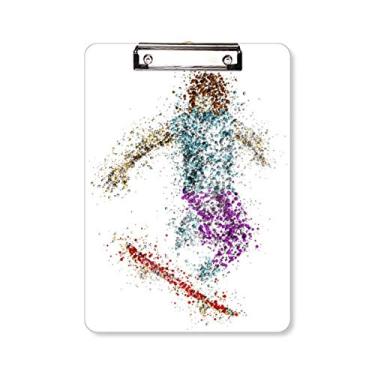 Imagem de Esquis esportivo estilo desenho animado ilustração prancheta pasta bloco de escrita placa de apoio A4