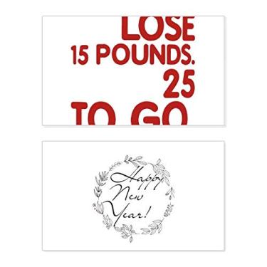 Imagem de Cartão de felicitações Red English Lose Weight Citação New Year Festival Bless Message Present