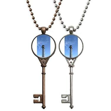 Imagem de OFFbb-USA Estrutura de unhas Art Deco Presente Fashion Chaveiro Colar Pingente Joias Decoração de Casal