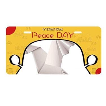 Imagem de DIYthinker Origami abstrato geométrico padrão pombo placa etiqueta decoração carro dia da paz