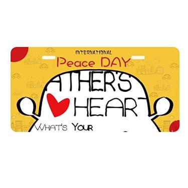 Imagem de DIYthinker Placa de licença I Can Melt My Father's Heart Best Papa Love para decoração de carro, dia da paz