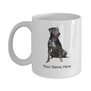 Imagem de Caneca de cachorro de leopardo personalizada – Caneca de café para amantes de cães de leopardo, ideias para meninos e meninas – Caneca de café de 325 ml