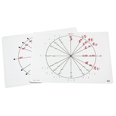 Imagem de Didax Educational Resources Write-On/Wipe-Off Unit Circle Mats, Set of 10 Children's Mathematical Learning Aids