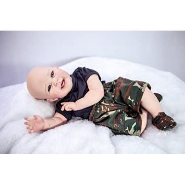 Imagem de Bebê Reborn Menino Realista Carequinha Com Enxoval