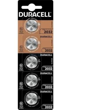 Imagem de Bateria Cr2032 3V Duracell Pilha Moeda Cartela C/5 Unidades