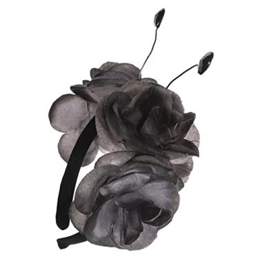Imagem de Gadpiparty Tiara De Flor Borboleta Tiaras De Flores Pretas Fita De Cabelo Preto Presilhas De Borboleta Chapelaria Cosplay Tiaras De Cosplay Tiaras De Antena Lenço Esqueleto Plástico