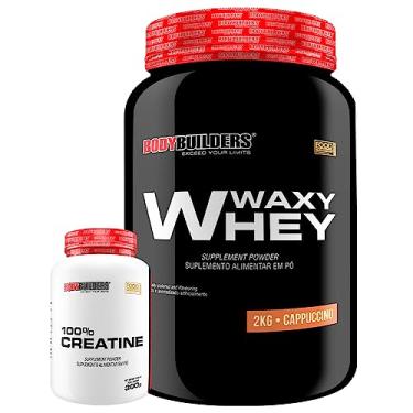 Imagem de Kit Waxy Whey 2kg + Creatine 100% 300g - Bodybuilders Sabor Cappuccino