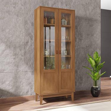 Imagem de Cristaleira 02 Portas Lyra Cedro Casa D